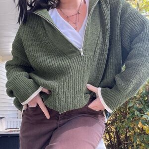 Vintage autumn chunky sweater, size XL.
